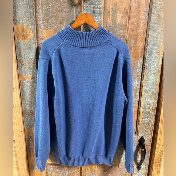 Men’s LL Bean Quarter Zip Cotton Sweater XXL 2XL - Picture 2 of 4